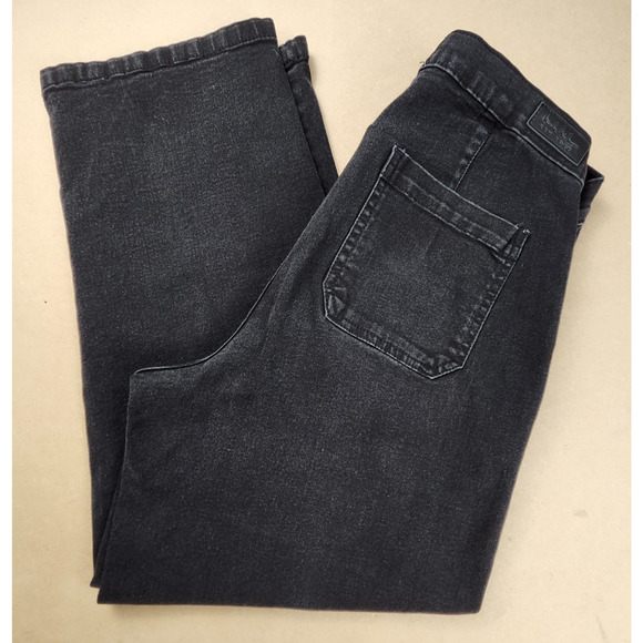 Nicole Miller Nomad Super High Rise Wide Leg Pants Size 8 Black Cropped - Picture 3 of 9